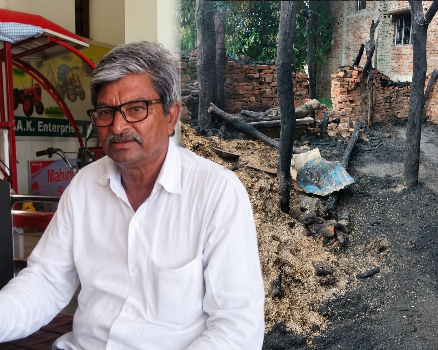 महाराजगञ्जमा दमकल सेवा नहुँदा आगलागीबाट ठूलो क्षति, १० भैँसी मरे